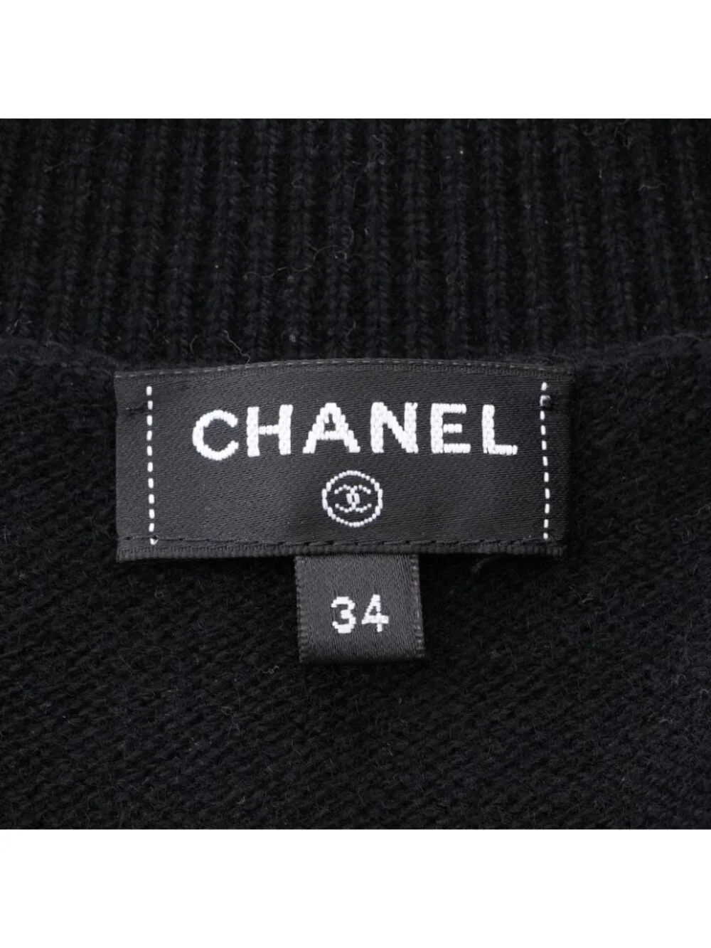 Chanel Cardigan CC Logo Button Patch Cashmere